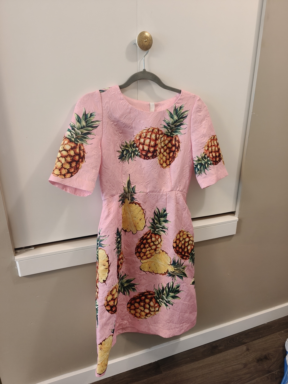 Kids Pink Pineapple Print Dress